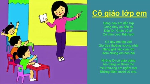 Bài thơ Cô giáo của con